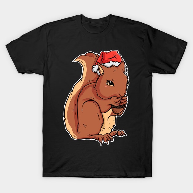 Christmas Squirrel T-Shirt by TheTeeBee